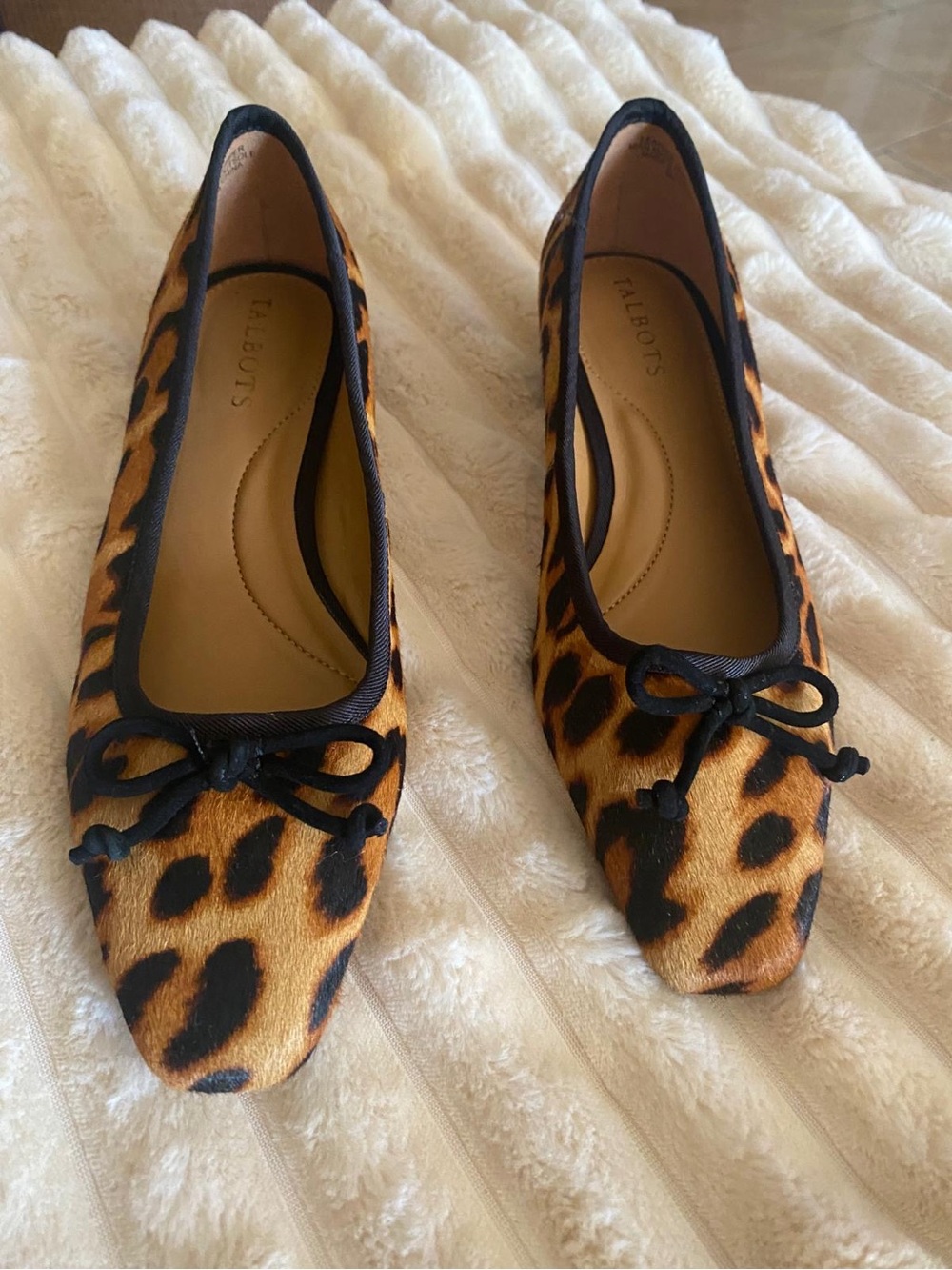 Talbots VANESSA BLOCK HEEL PUMPS - LEOPARD CALF HAIR